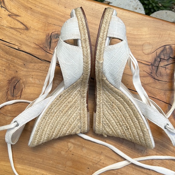 Banana Republic Wedge Espadrille Ankle Wrap Sandal 8 - Picture 9 of 17